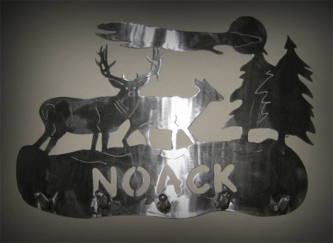 Deer silhouette coat rack
