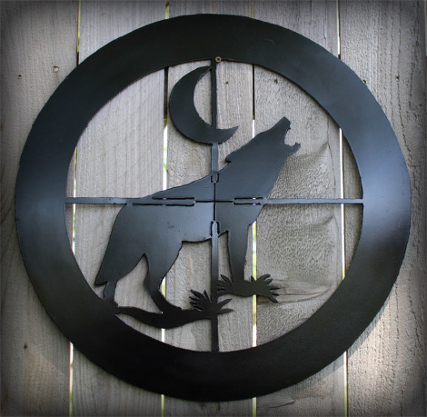 Coyote in the crosshairs wall art