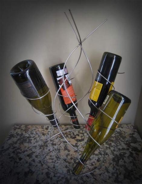 Four bottle wine rack